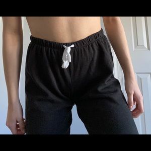 PINK black sweatpants with white lettering 🖤